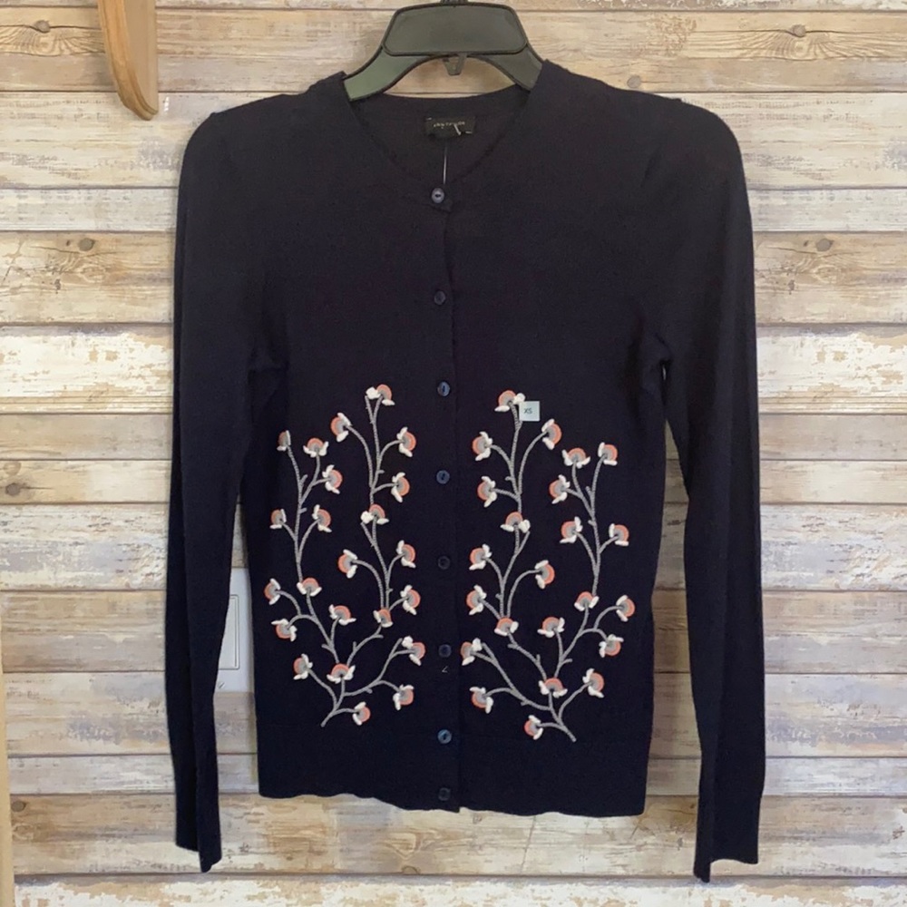 NWT，Ann taylor Floral Ann Cardigan Size XS